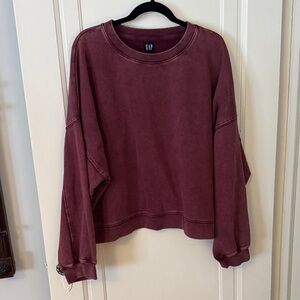 GAP Women's Deep Burgundy Sweatshirt